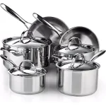 Cooks Standard Classic 10-Piece Stainless Steel Cookware Set with Induction Compatibility thumbnail 1
