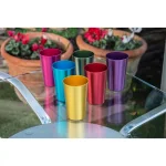 Trademark Innovations 6-Piece Assorted Color Retro Aluminum Tumbler Set, 18 oz. thumbnail 2