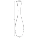 Uniquewise 43.5 in. White Modern Trumpet Floor Vase - Sleek Fiberglass Decorative Vase thumbnail 3