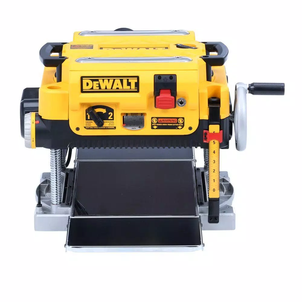DEWALT 13 in. Heavy-Duty 2-Speed Thickness Planer with 3-Knife Cutterhead and Tables