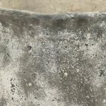 Zentique Distressed Grey Ceramic Decorative Vase - 16 in. Round Table Vase thumbnail 4