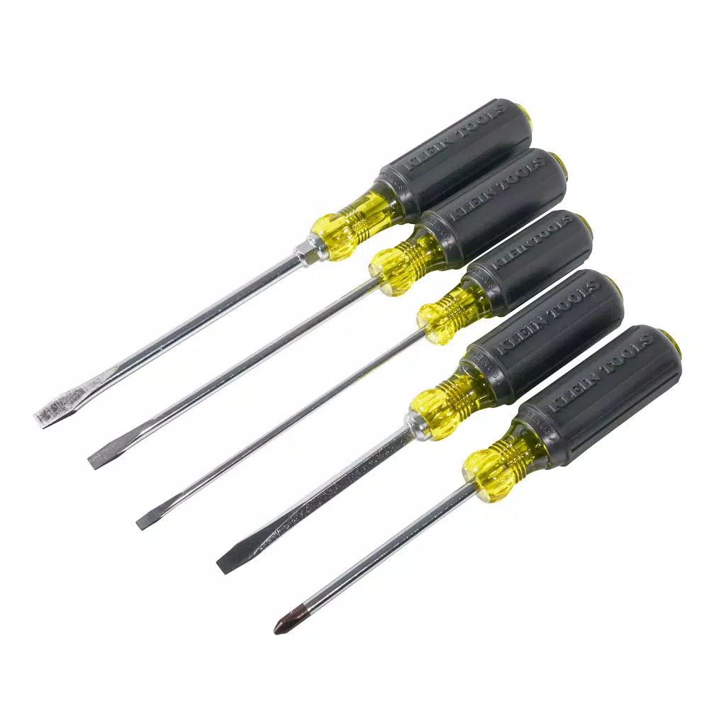 Klein Tools 5-Piece Cushion-Grip Screwdriver Set, Tempered Steel