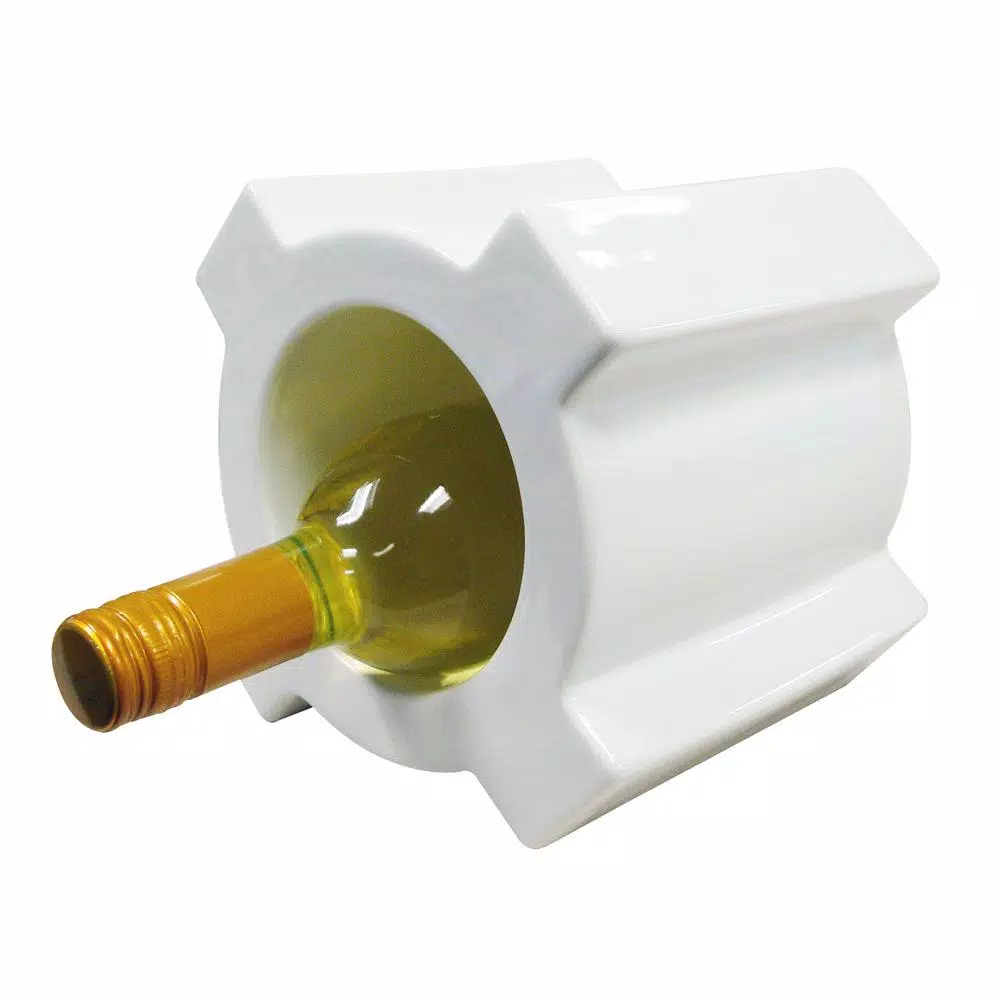 Epicureanist Ceramic Wine Bottle Holder - Modern Tabletop Wine Storage Decor