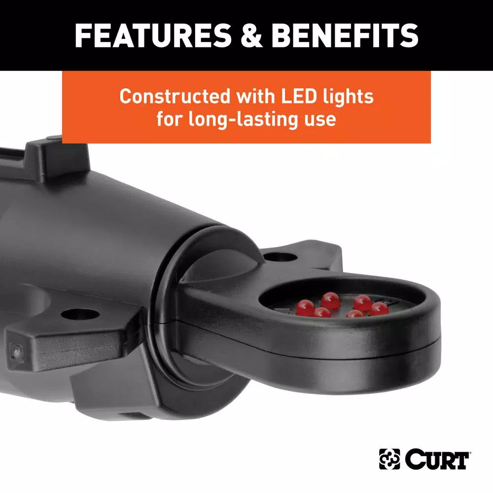 CURT 7-Way RV Blade Connector Tester for Trailer Wiring