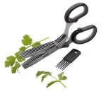 GEFU Stainless Steel Herb Scissors with 5 Blade Pairs and Cleaning Comb thumbnail 2