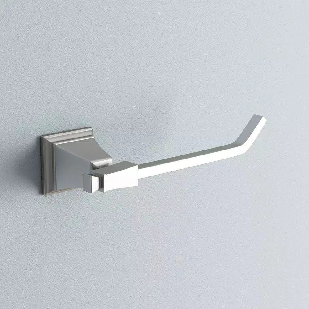 Glacier Bay Exhibit Single Post Toilet Paper Holder, Brushed Nickel