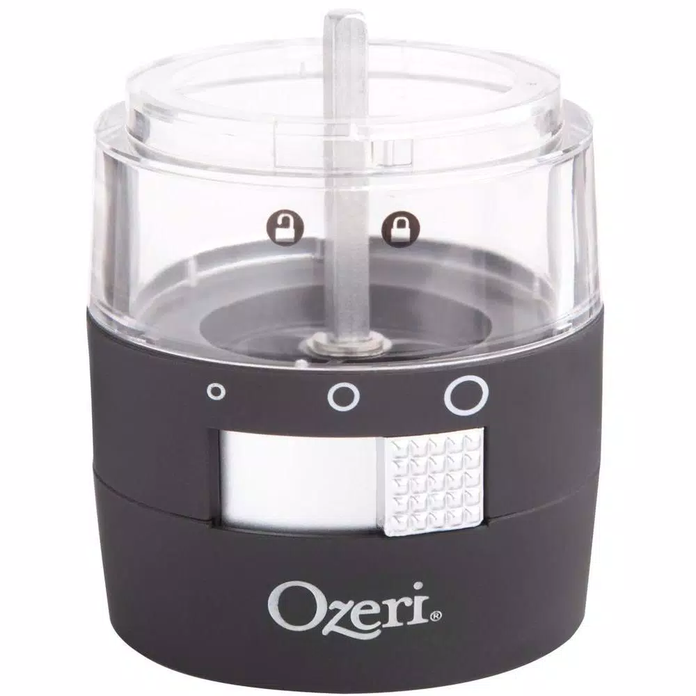Ozeri Savore Soft Touch Electric Pepper Mill and Grinder, Adjustable Ceramic Mechanism, Black