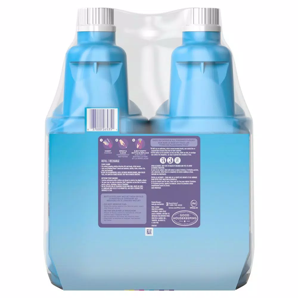 Swiffer WetJet Multi-Purpose Floor Cleaner Refill, Open Window Fresh Scent, 42 oz (2-Pack)