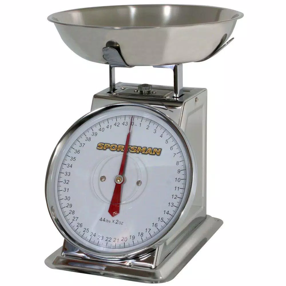 Sportsman Series 44 lb. Stainless Steel Analog Food Scale with Removable Bowl