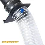 POWERTEC 4 in. x 10 ft. Flexible PVC Dust Collection Hose with 2 Stainless Steel Key Clamps, Clear thumbnail 7