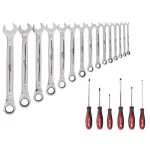 Milwaukee 21-Piece SAE Ratcheting Combination Wrench and Screwdriver Tool Set thumbnail 1