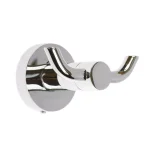 Italia Venezia Double Robe Hook in Polished Chrome, Solid Stainless Steel thumbnail 2
