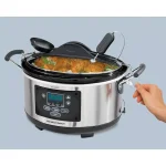 Hamilton Beach 6 Qt. Stainless Steel Programmable Slow Cooker with Temperature Probe thumbnail 2