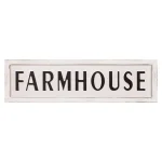Pinnacle Rustic White Farmhouse Tin Enamel Decorative Wall Sign, 38 in. x 11.25 in. thumbnail 2