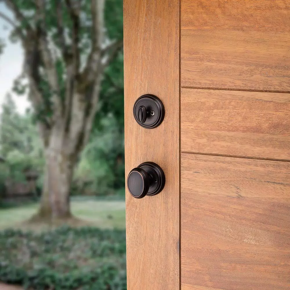 Baldwin Prestige Bighorn Single Cylinder Venetian Bronze Handleset with Carnaby Knob and SmartKey Security