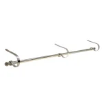 Haute Decor MantleClip Stocking Holder with Silver Rod, Adjustable Mantel Stocking Hanger (4-Pack) thumbnail 1