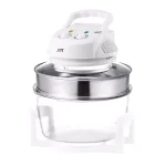 SPT 1300W White Countertop Convection Oven with Built-in Timer and Extender Ring thumbnail 1