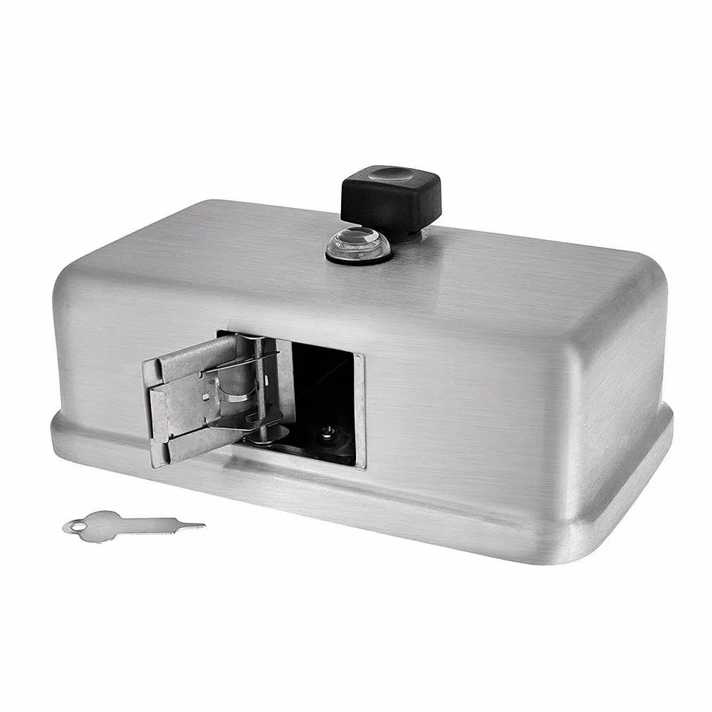 Alpine Industries Alpine 424-SSB 1200ml Stainless Steel Horizontal Manual Liquid Soap Dispenser