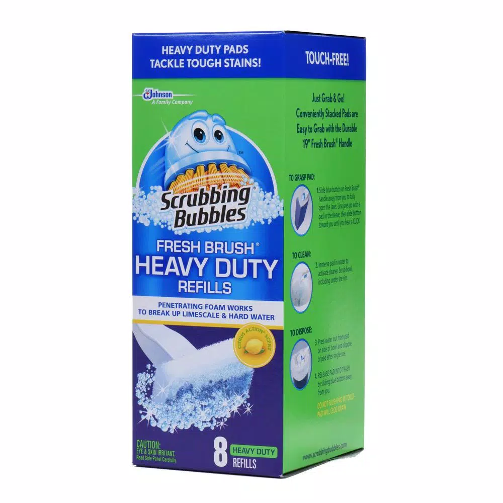 Scrubbing Bubbles Fresh Brush Heavy Duty Refills, 8-Pack