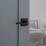 Kwikset Lisbon Square Matte Black Half-Dummy Door Lever thumbnail 3