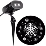 LightShow White Strobing Snowflake LED Holiday Projection Stake Projector thumbnail 1