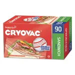 Cryovac Pro-Strength Double Zipper Sandwich Size Food Storage Bags, 90 Count (12-Pack) thumbnail 1