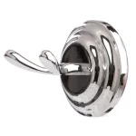 ARISTA Cascade Collection Double Robe Hook, Chrome Ripple Design thumbnail 1