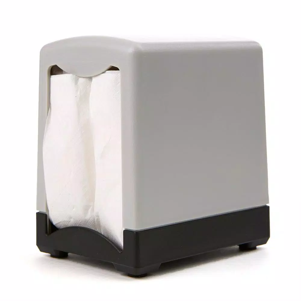 Mind Reader Black 7 in. Interfold Tabletop Napkin Dispenser, 2-Pack