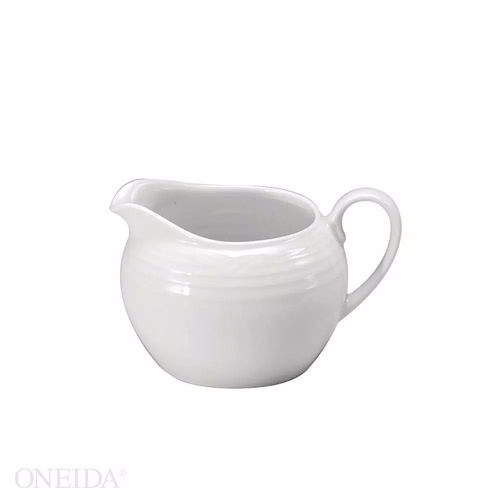 Oneida Glacier 7 oz. White Porcelain Creamers, Set of 12