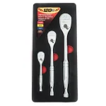 GearWrench 120XP Teardrop Ratchet Set, 3-Piece (1/4 in., 3/8 in., 1/2 in. Drive) thumbnail 4