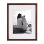 DesignOvation Gallery Wood Picture Frame Set, Walnut Brown, 11x14 in. Matted to 8x10 in. (Set of 4) thumbnail 2