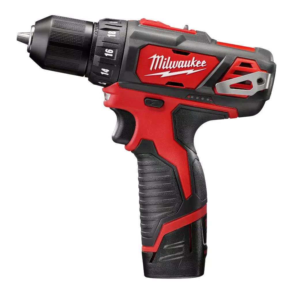 Milwaukee M12 12V Lithium-Ion Cordless Drill Driver and Impact Driver 2-Tool Combo Kit with Free 2.0 Ah Battery