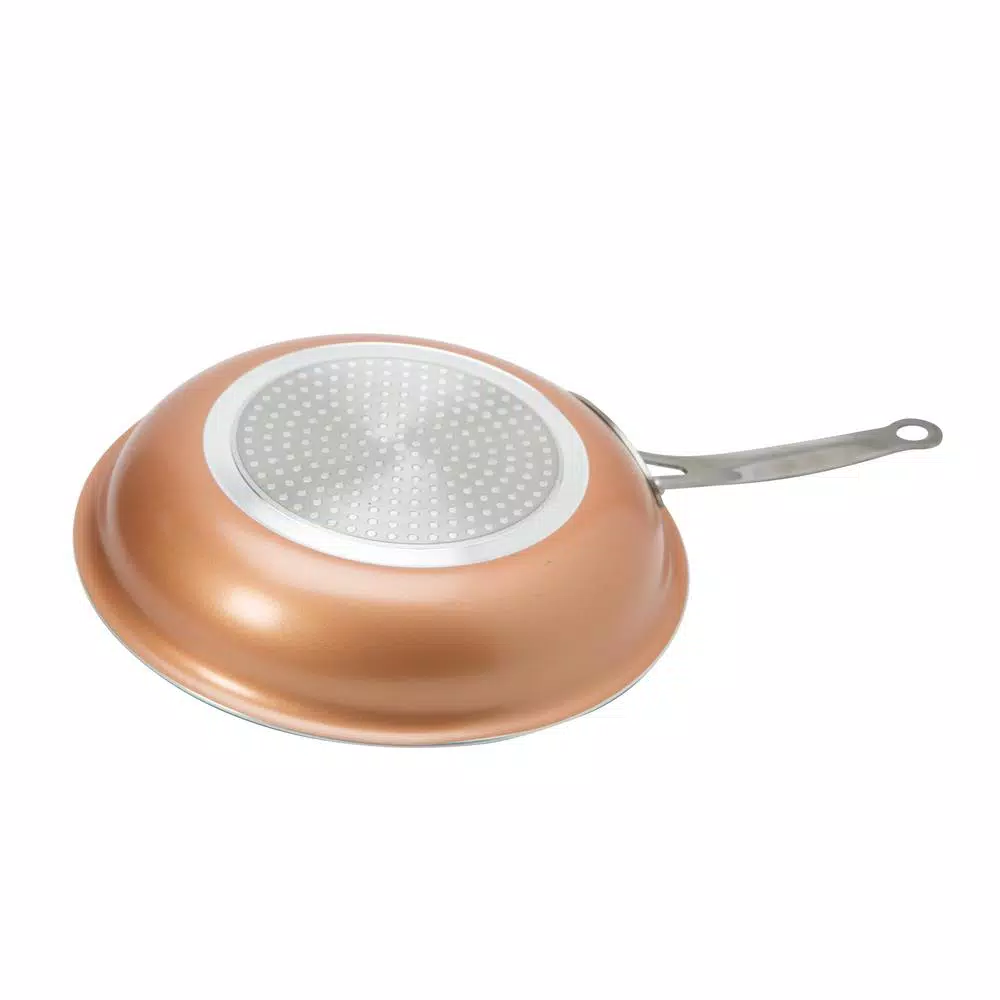 Kitchen Details 10 in. Aluminum Nonstick Copper Frying Pan with Titanium Ceramic Coating