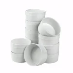 Over and Back 12-Piece Round Porcelain Ramekin Set, White thumbnail 2