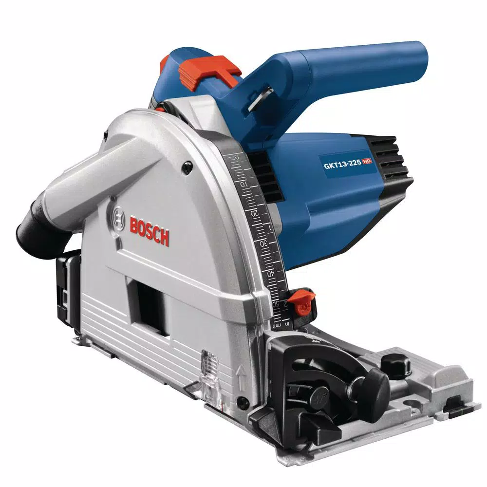 Bosch GKT13-225 6-1/2 in. 13 Amp Corded Track Saw Kit with 63 in. Aluminum Tracks and Carrying Bag