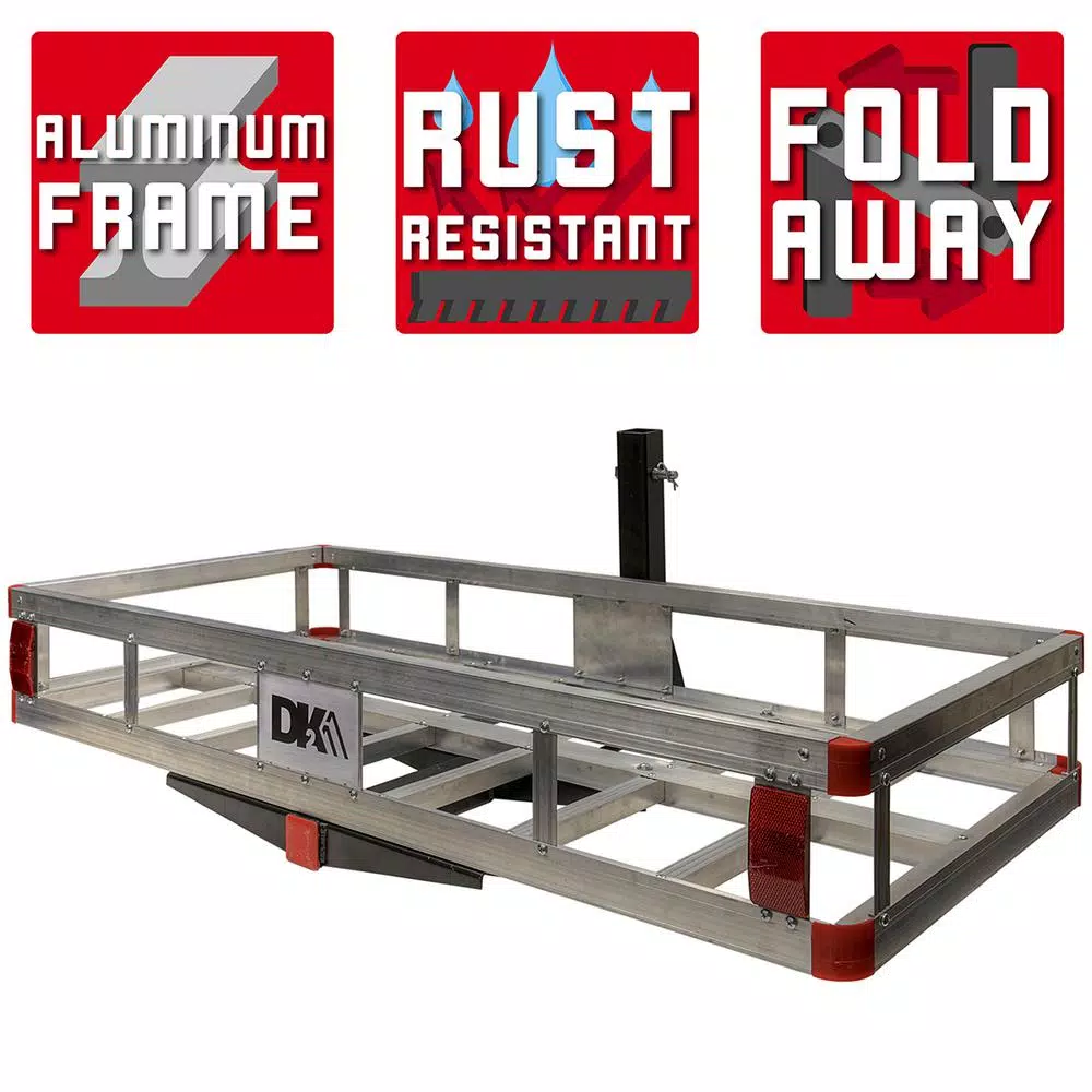 Detail K2 500 lb. Capacity Aluminum Hitch Cargo Carrier for 2 in. Receiver, Folding Design