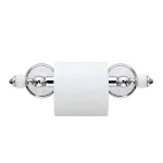 MODONA ARORA Toilet Paper Holder - White Porcelain & Polished Chrome Stainless Steel Roller thumbnail 4
