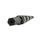 Klein Tools 1/8 in. to 1/2 in. High Speed Steel Double-Fluted Step Drill Bit with 3/8 in. Hex Shank thumbnail 5