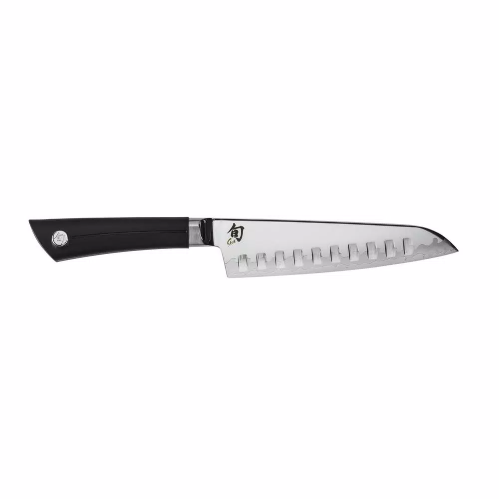 Shun Sora 7 in. Hollow Ground Santoku Knife, VG10 San Mai Composite Blade, Handcrafted in Japan