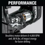 Makita 18V LXT Sub-Compact Brushless SDS-Plus Rotary Hammer Kit (11/16 in.) thumbnail 8