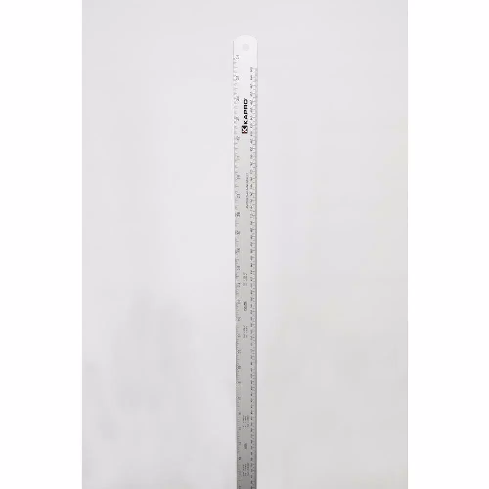 Kapro 36 in. Aluminum Ruler with Dual-Sided English and Metric Graduations and Conversion Tables