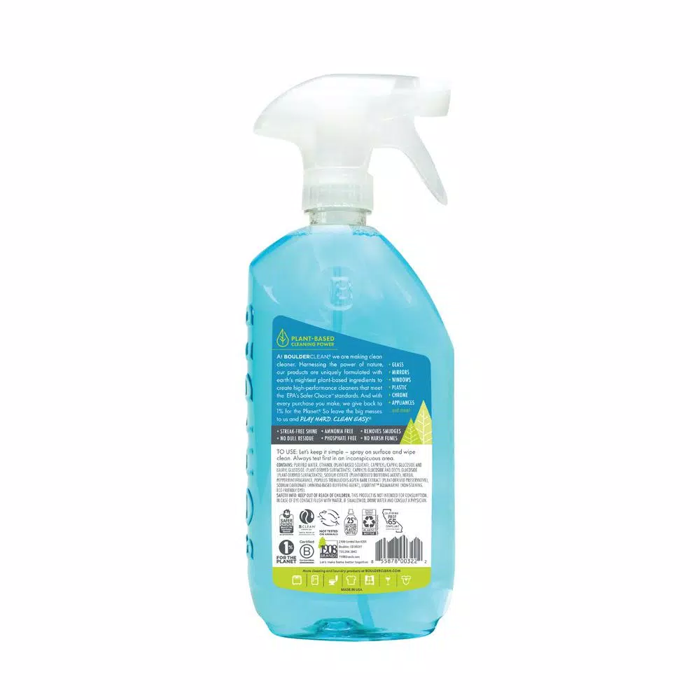 BOULDER CLEAN Herbal Peppermint Natural Glass and Surface Cleaner, 28 oz.