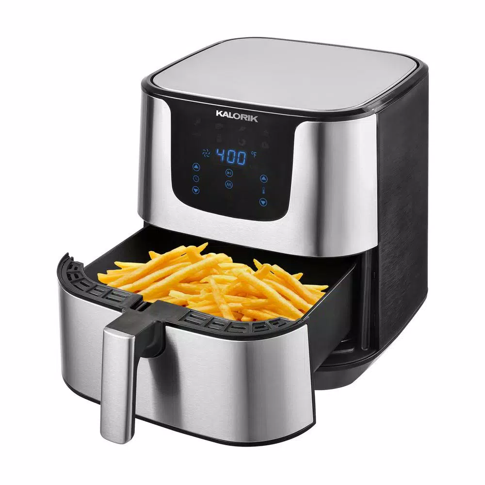 KALORIK 6 Qt. Stainless Steel Digital Air Fryer Pro XL Toaster Oven with 8 Smart Presets