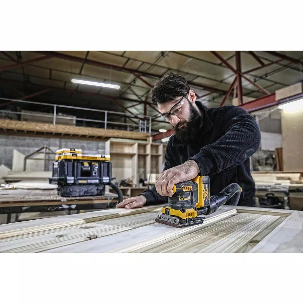 DEWALT 20V MAX XR Brushless 1/4 Sheet Variable Speed Cordless Sander Kit with 3.0Ah Battery and Charger