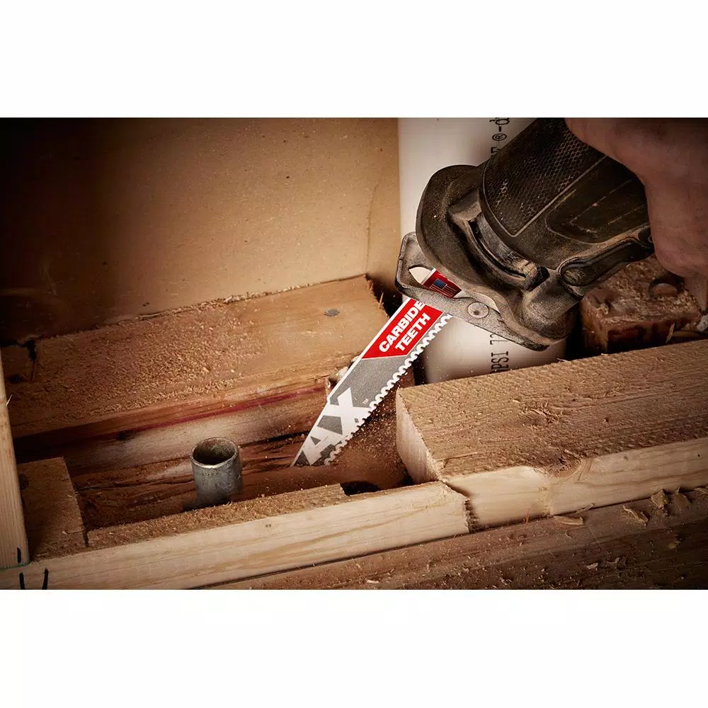 Milwaukee AX 6 in. Carbide Teeth Demolition Reciprocating Saw Blades, 5 TPI, 5-Pack
