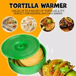 TACO TUESDAY 9-Piece Stainless Steel and Plastic Taco Kit with Tortilla Warmer, Salsa Bowls, Taco Holders, and Mortar and Pestle thumbnail 4