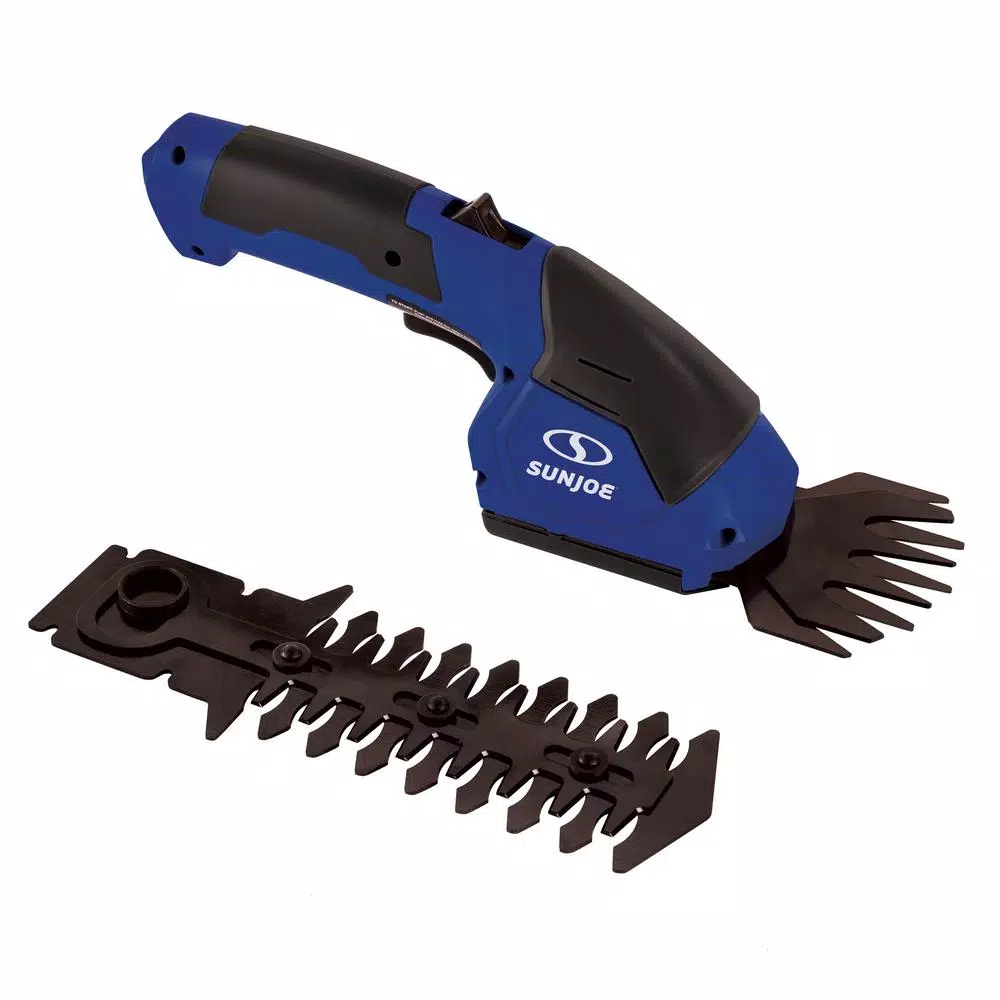 Sun Joe HJ604C 7.2V Cordless 2-in-1 Grass Shear and Hedge Trimmer, Blue