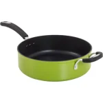 Hampton Bay Ozeri Green Earth 5.3 qt. Aluminum Ceramic Nonstick Sauce Pan with Glass Lid, Green thumbnail 5