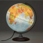 Waypoint Geographic Tactile 12 in. Raised Relief Desktop Globe with Illumination and Hardwood Base thumbnail 2