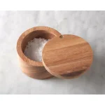 Ironwood Handcrafted Acacia Wood Salt Cellar with Swivel Lid thumbnail 4